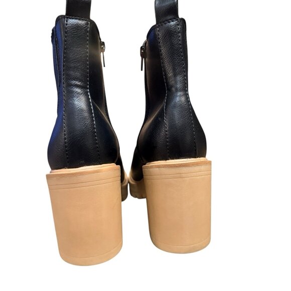 Dolce Vita Jade platform Black Leather Lug Sole Boots Size 10 - Picture 5 of 8